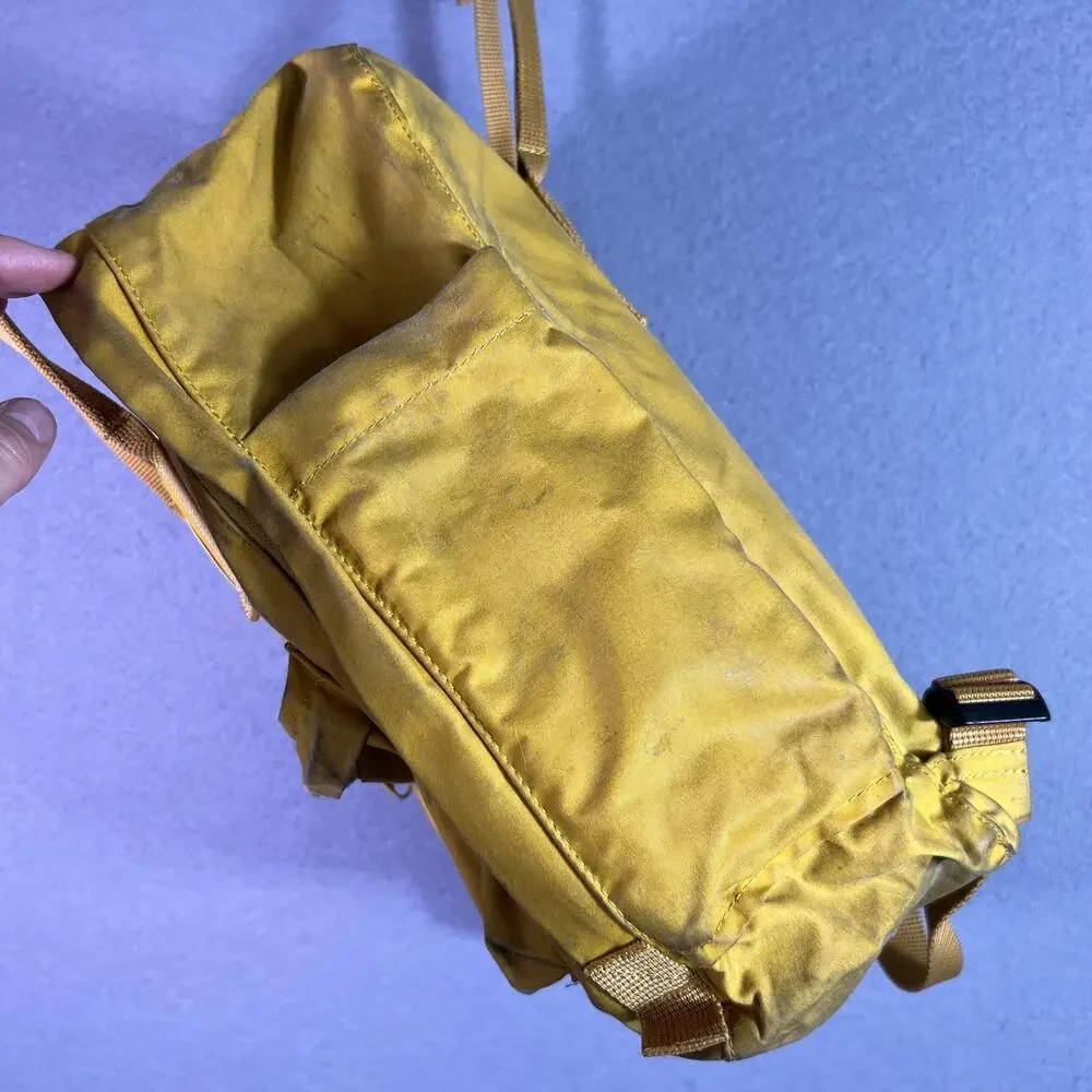 Fjallraven Kanken Backpack Yellow 23510 Vinyl Soft Case 15in School Daypack